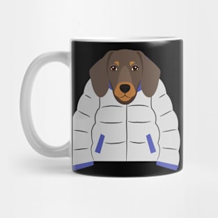 cool dog with a jacket Mug